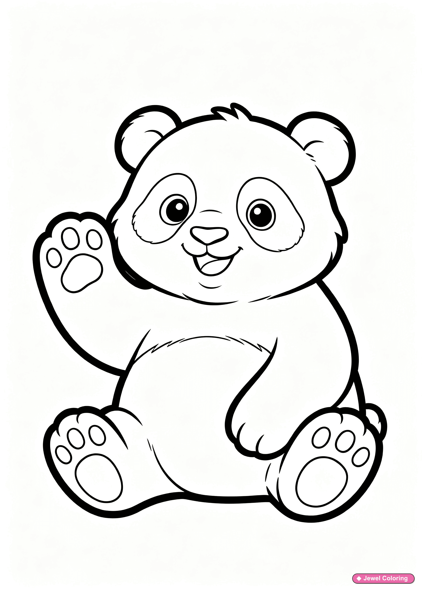 Pandas coloring page preview