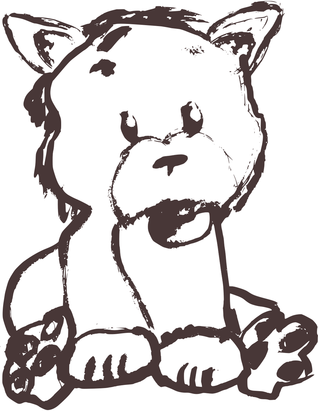Puppy Sketch printable puppies coloring page