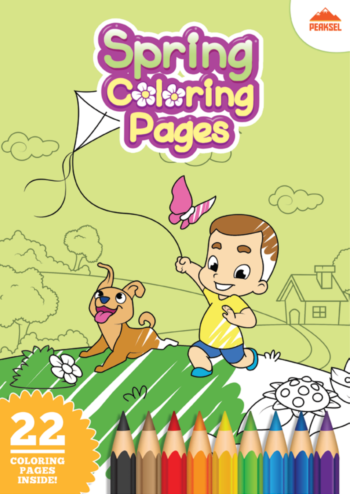 Spring Coloring Book Page 01 printable spring coloring page