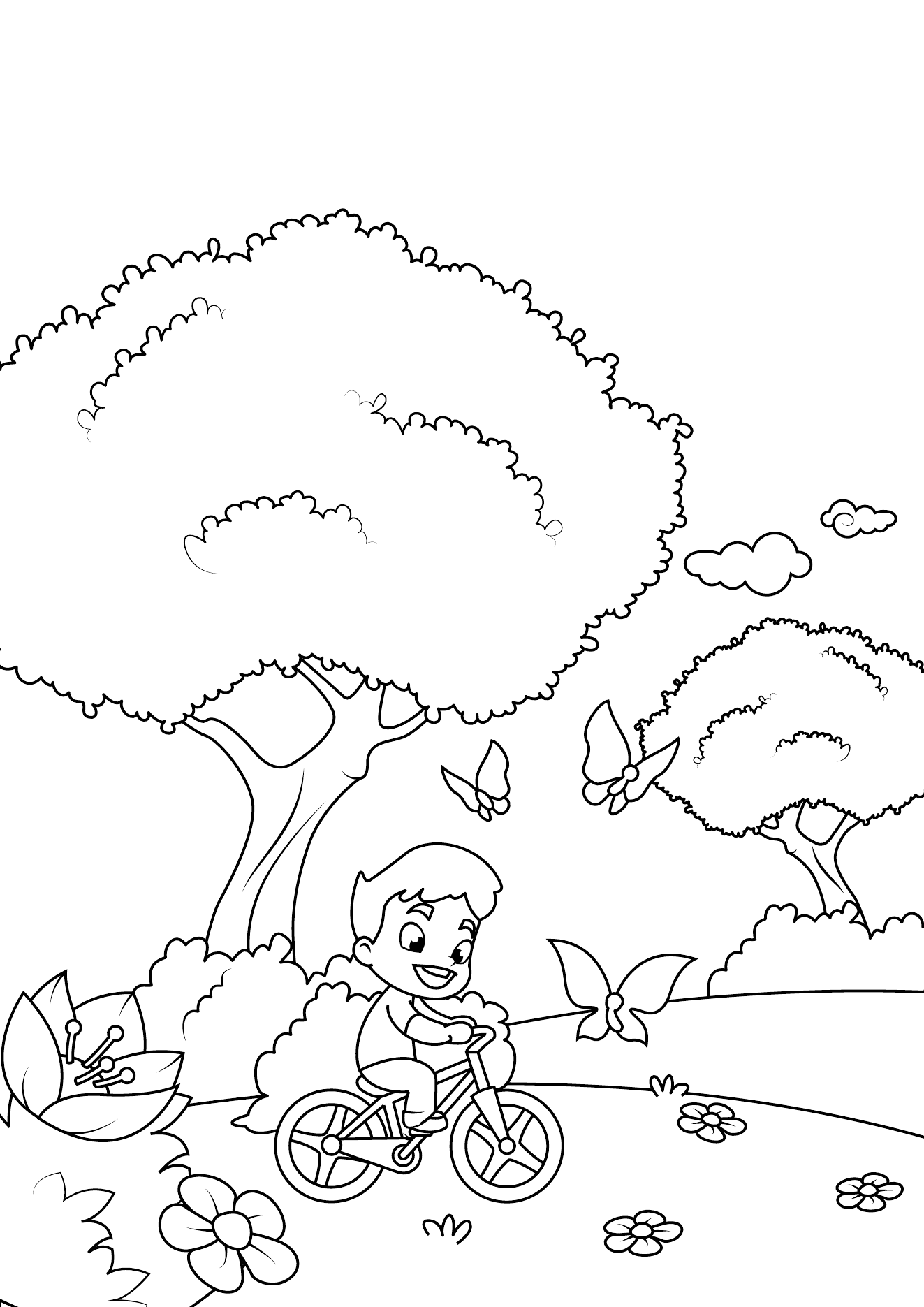 Spring Coloring Book Page 05 printable spring coloring page