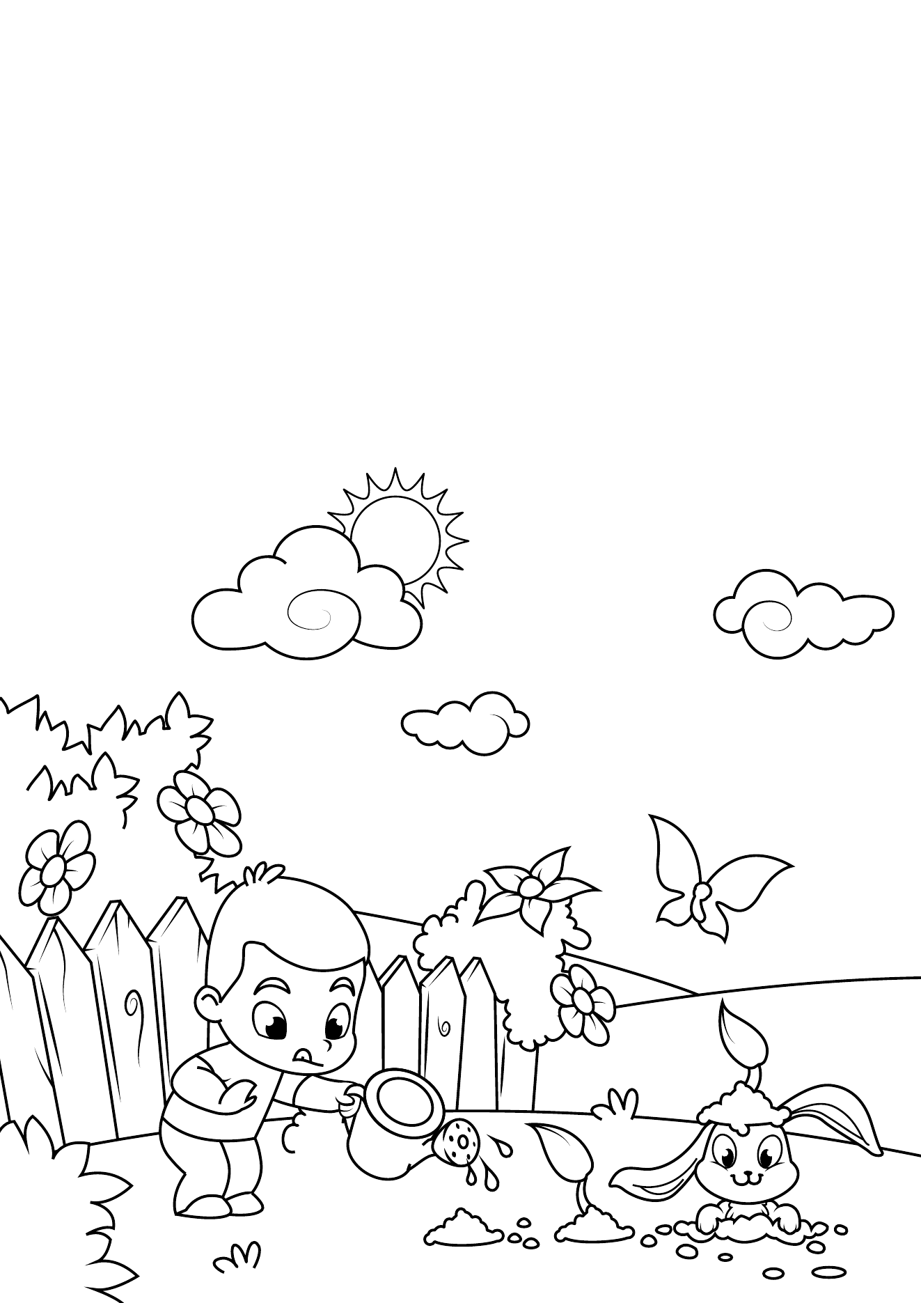 Spring Coloring Book Page 13 printable spring coloring page