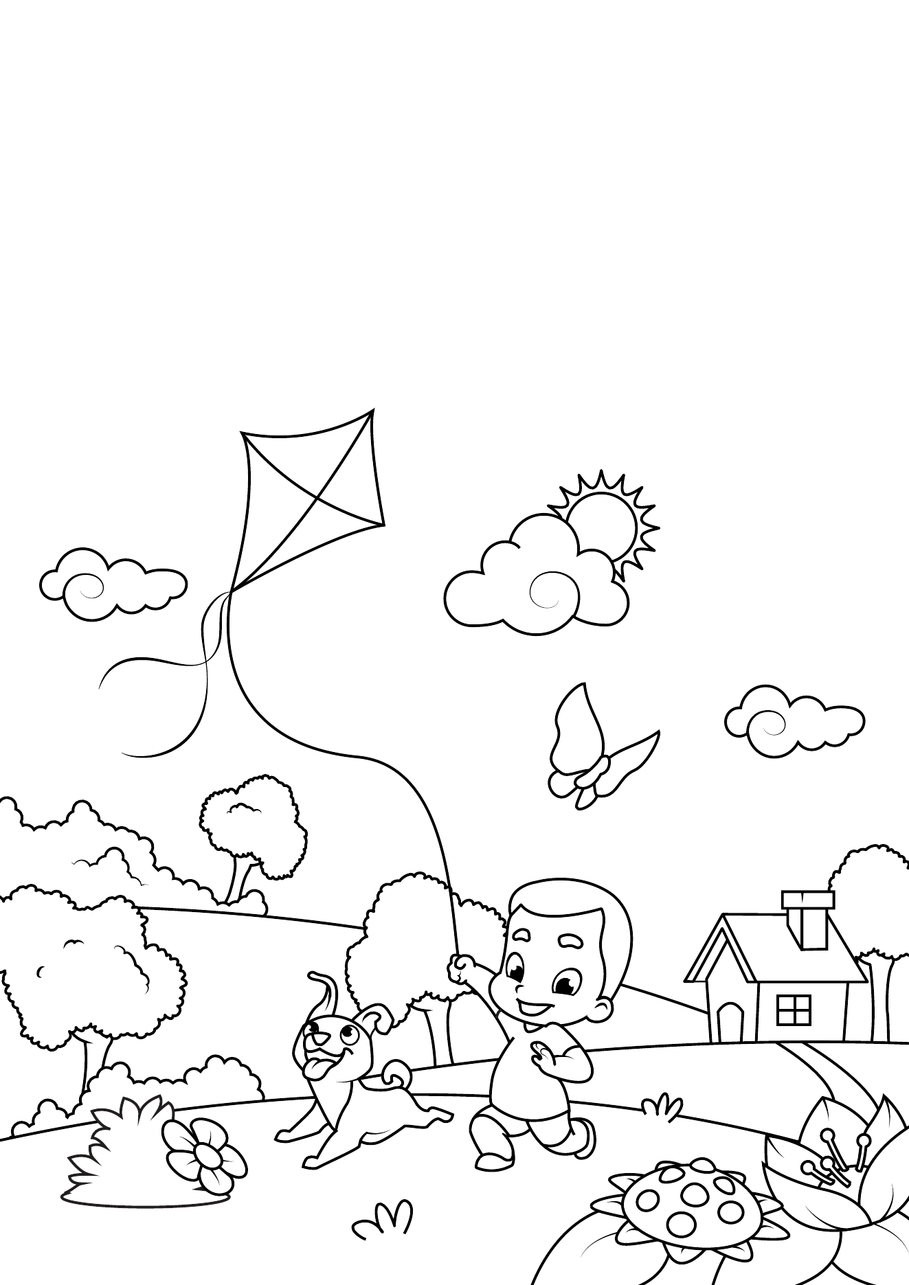 Spring Coloring Book Page 16 printable spring coloring page