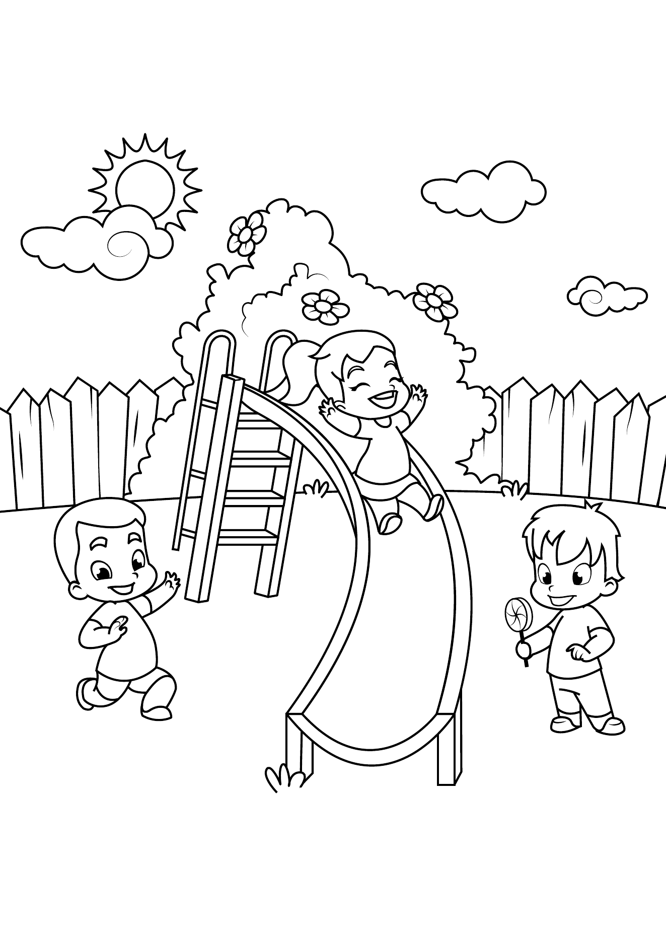 Spring Coloring Book Page 21 printable spring coloring page