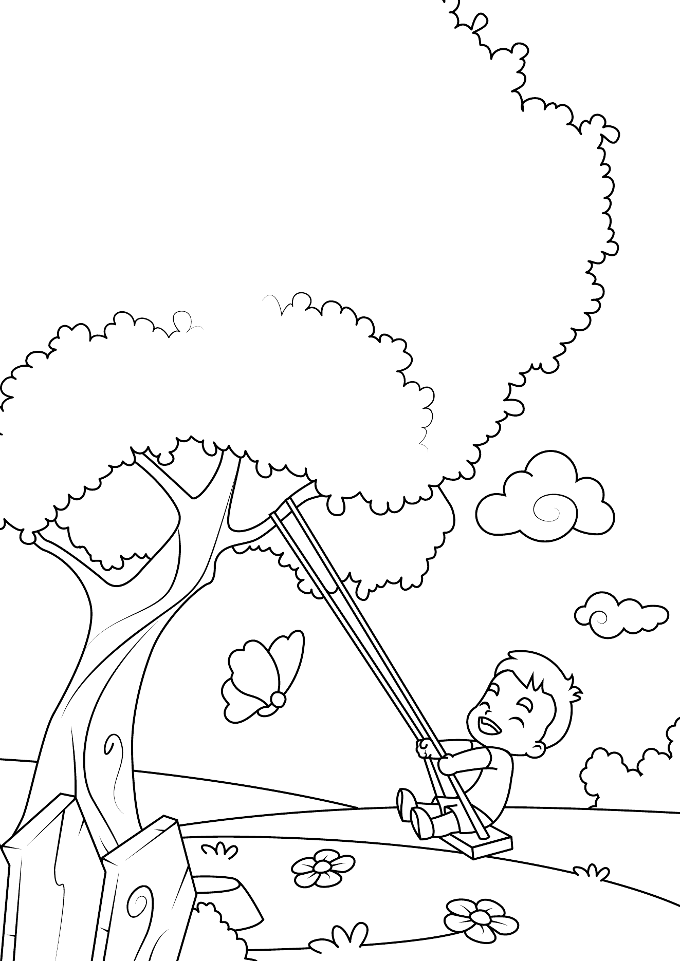 Spring Coloring Book Page 23 printable spring coloring page