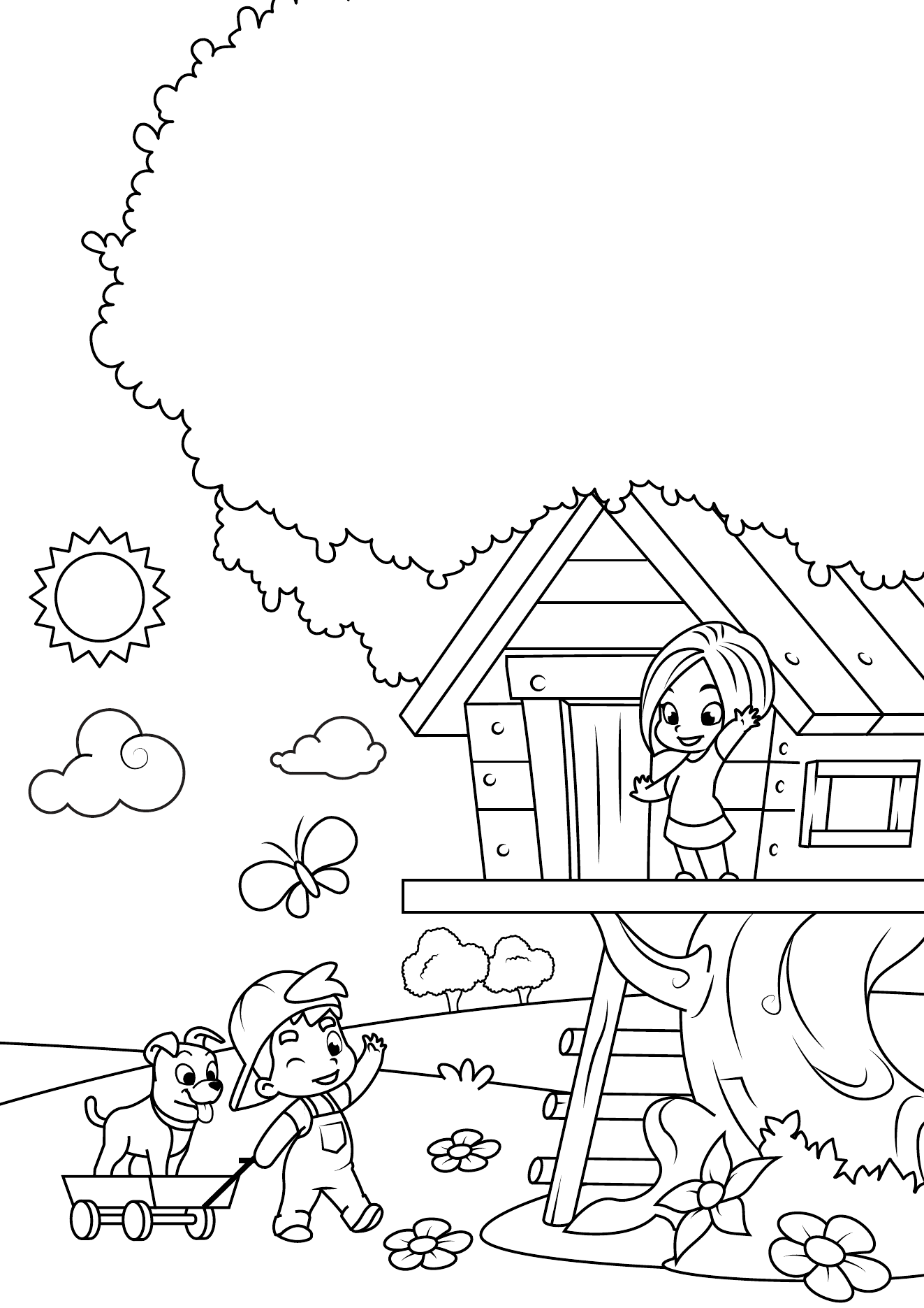 Spring Coloring Book Page 25 printable spring coloring page