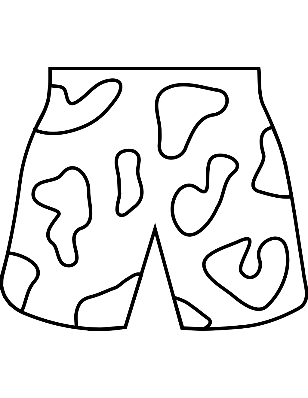 Beach Shorts Vector Image printable august coloring page