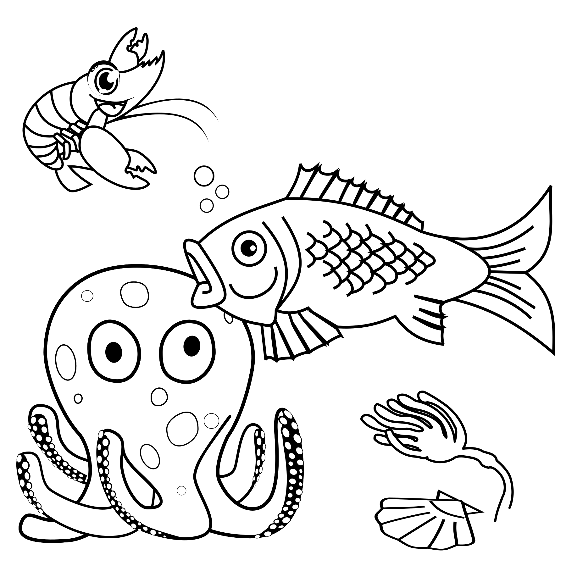 Summer coloring page preview