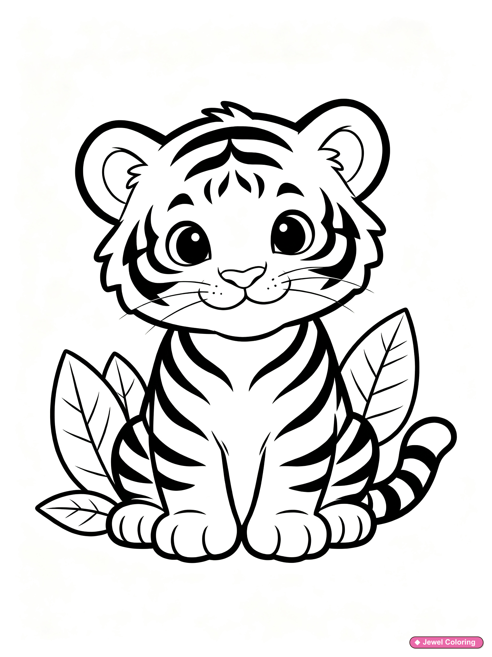 Baby Tiger Coloring Page printable tigers coloring page