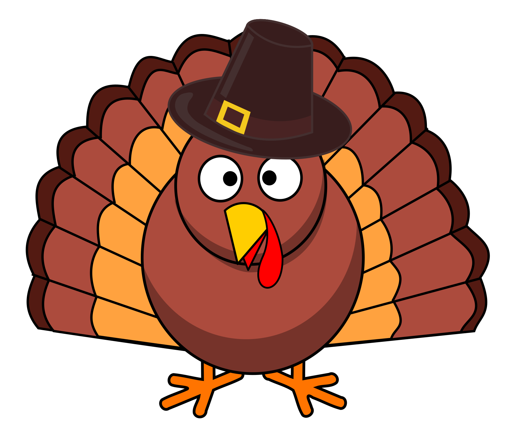 Turkey With Hat printable turkey coloring page