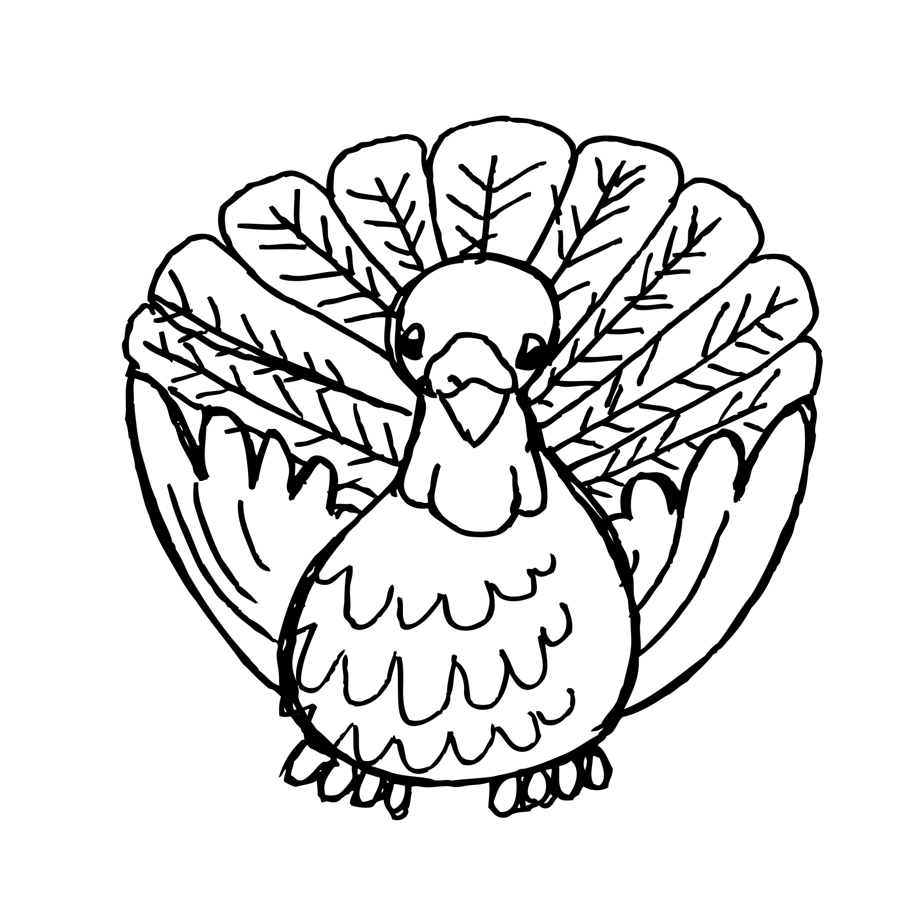 Turkey 01 printable turkey coloring page