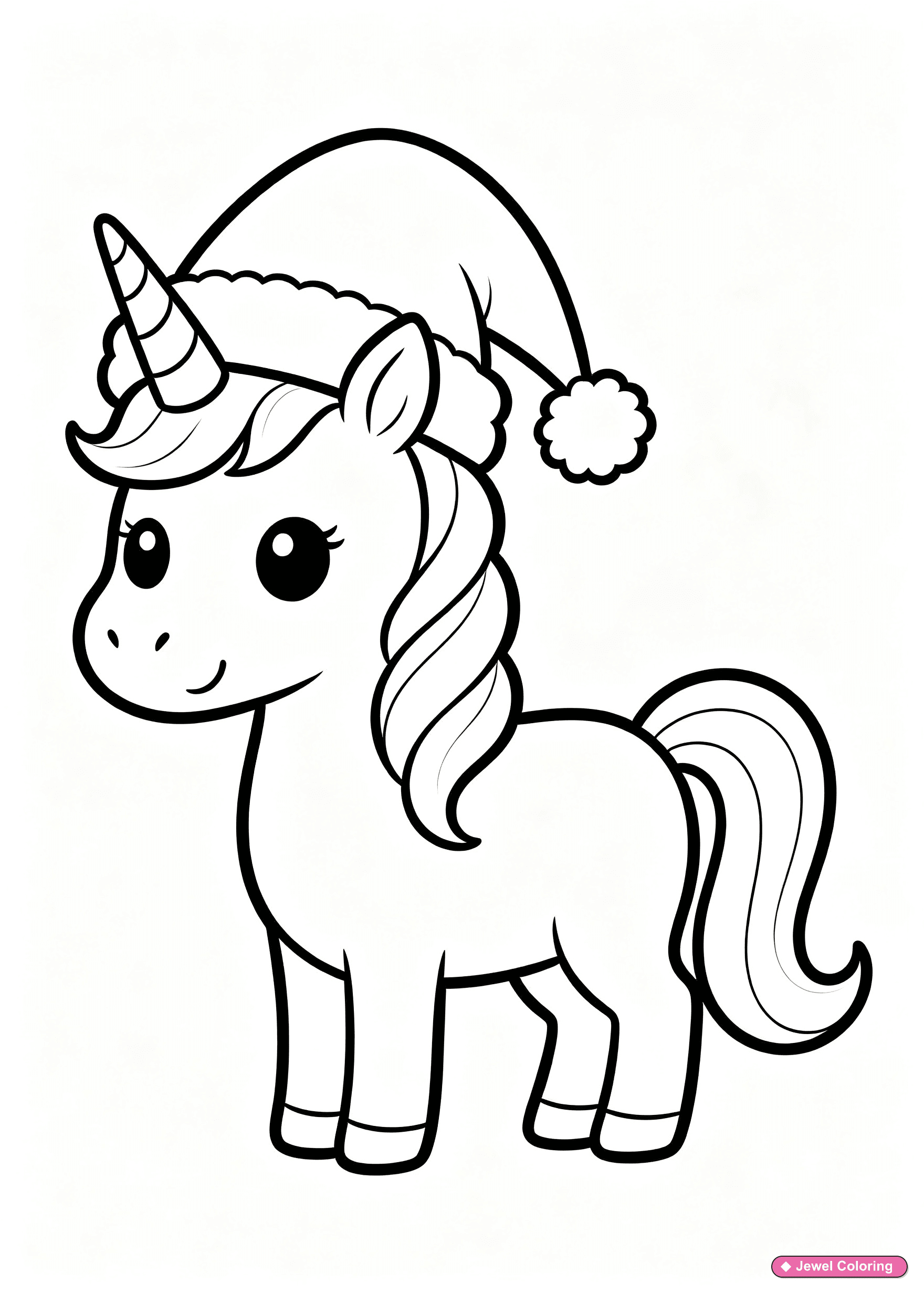 Baby Unicorn Sleeping Coloring Page printable unicorns coloring page