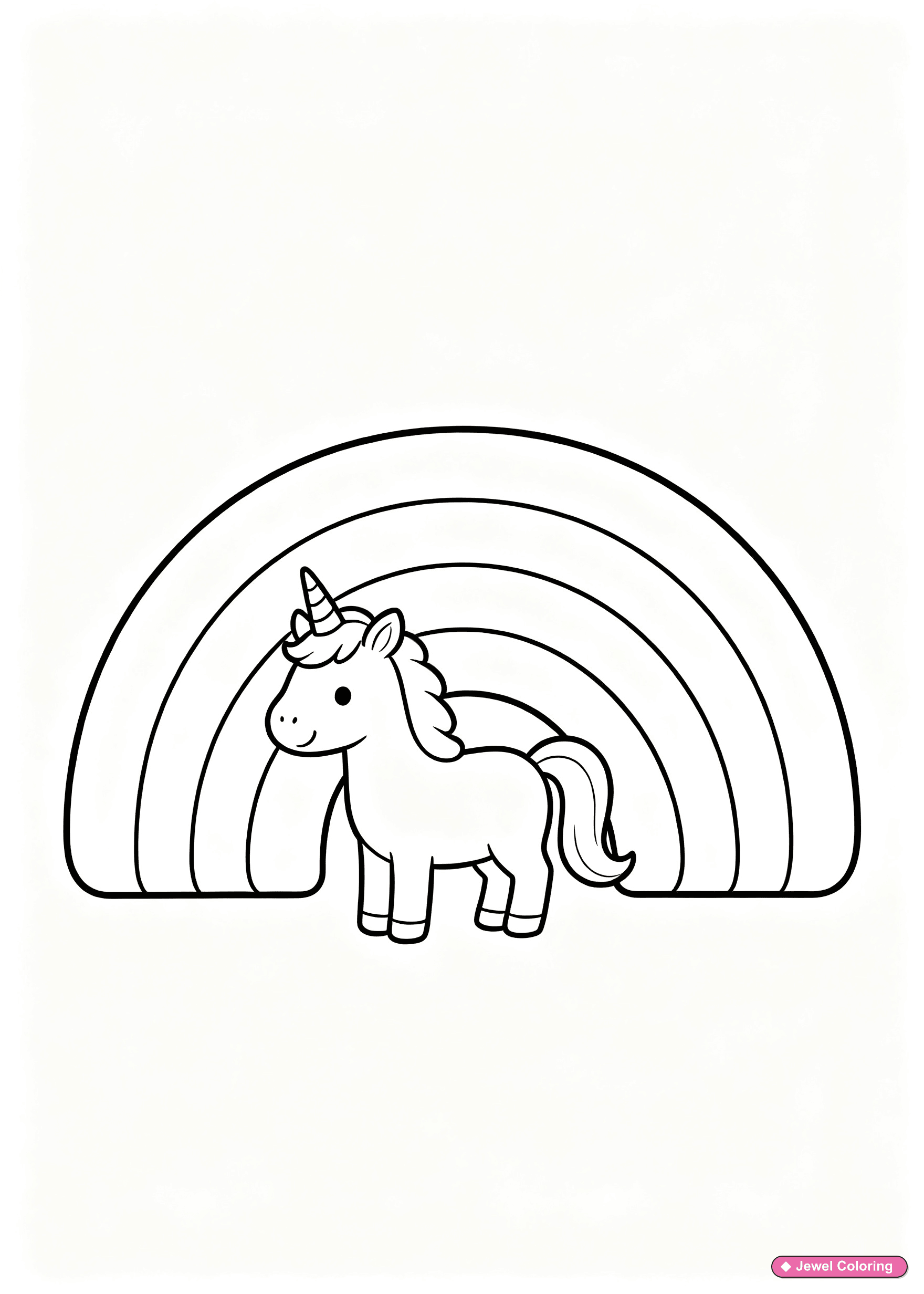 Unicorns coloring page preview