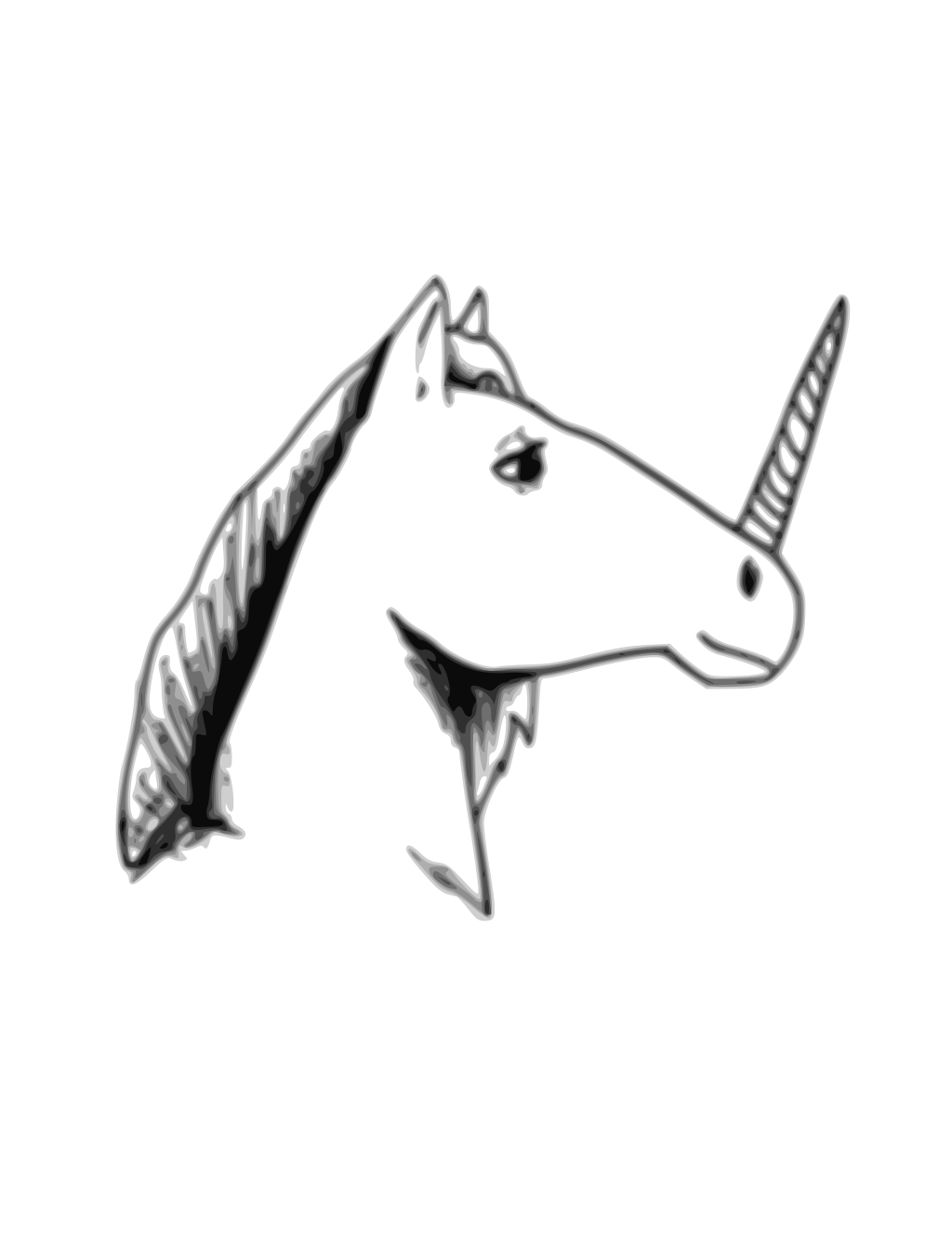Unicorn 02 printable unicorns coloring page