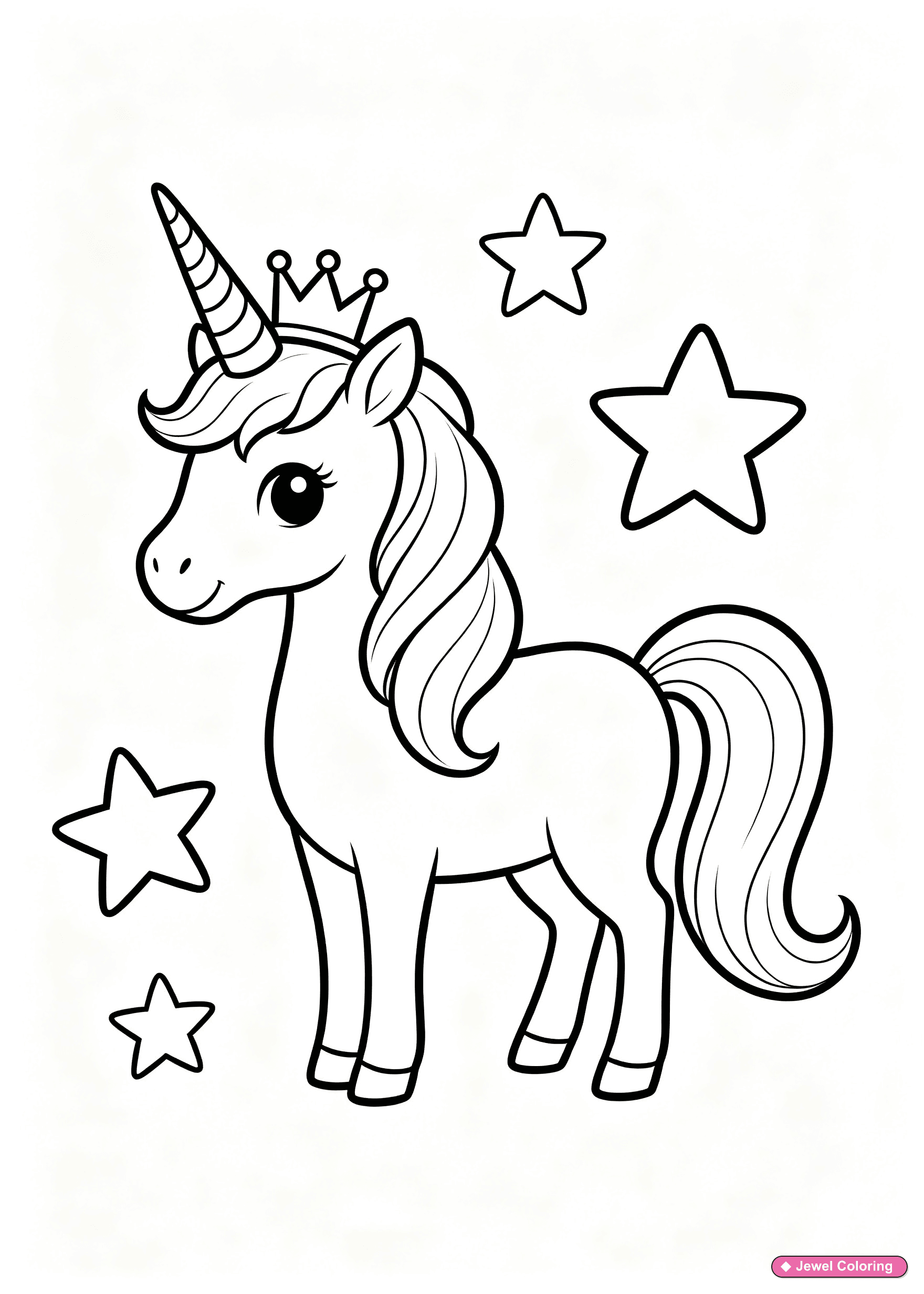 Unicorn Cake Coloring Page printable unicorns coloring page
