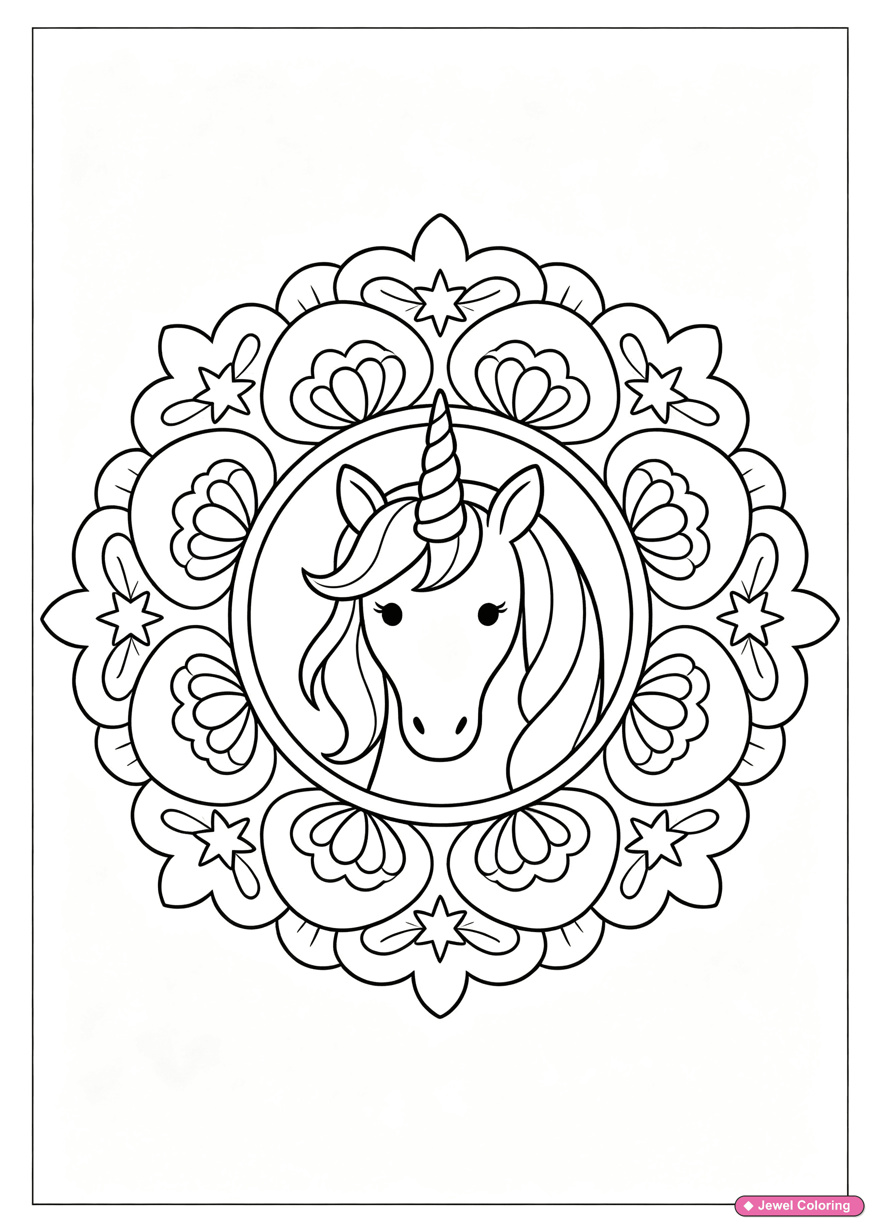 Unicorn Christmas Tree Coloring Page printable unicorns coloring page