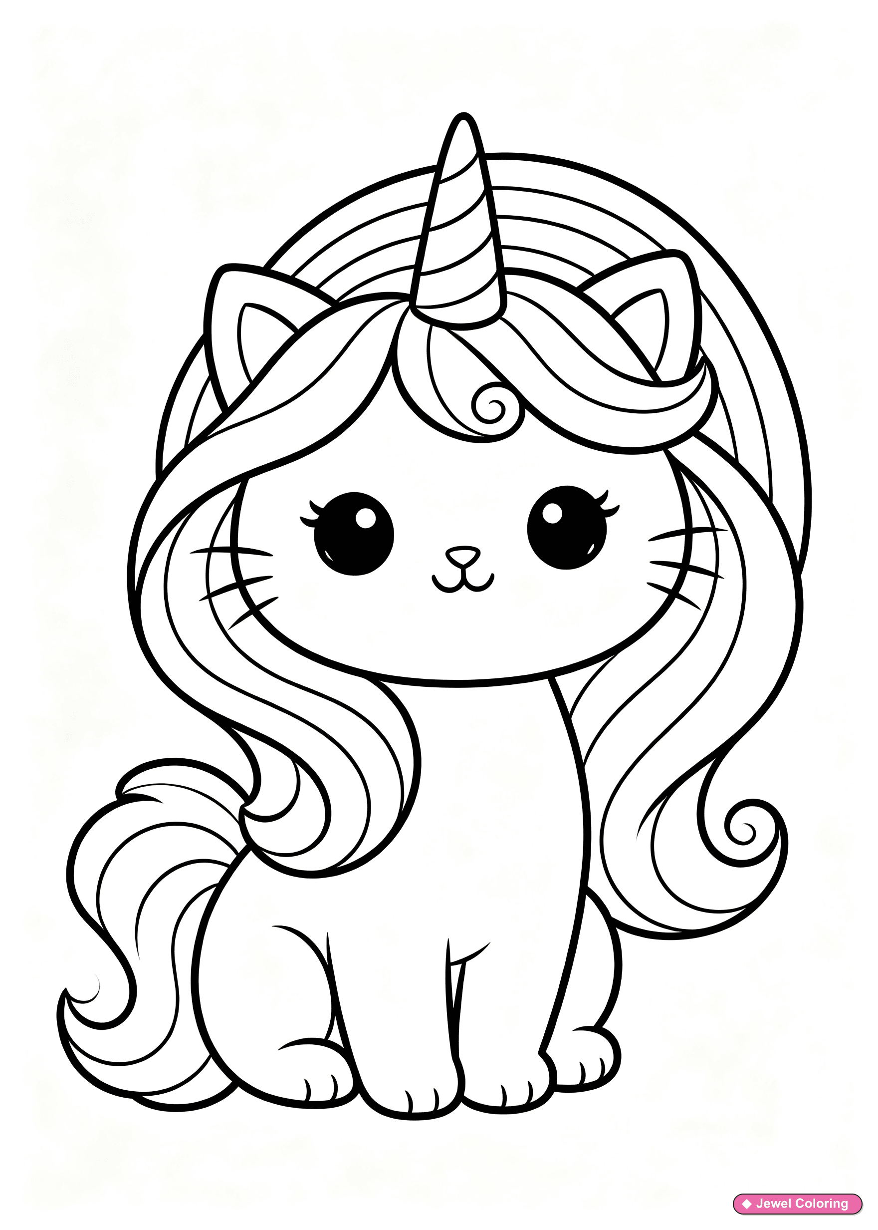 Unicorn Donut Coloring Page printable unicorns coloring page