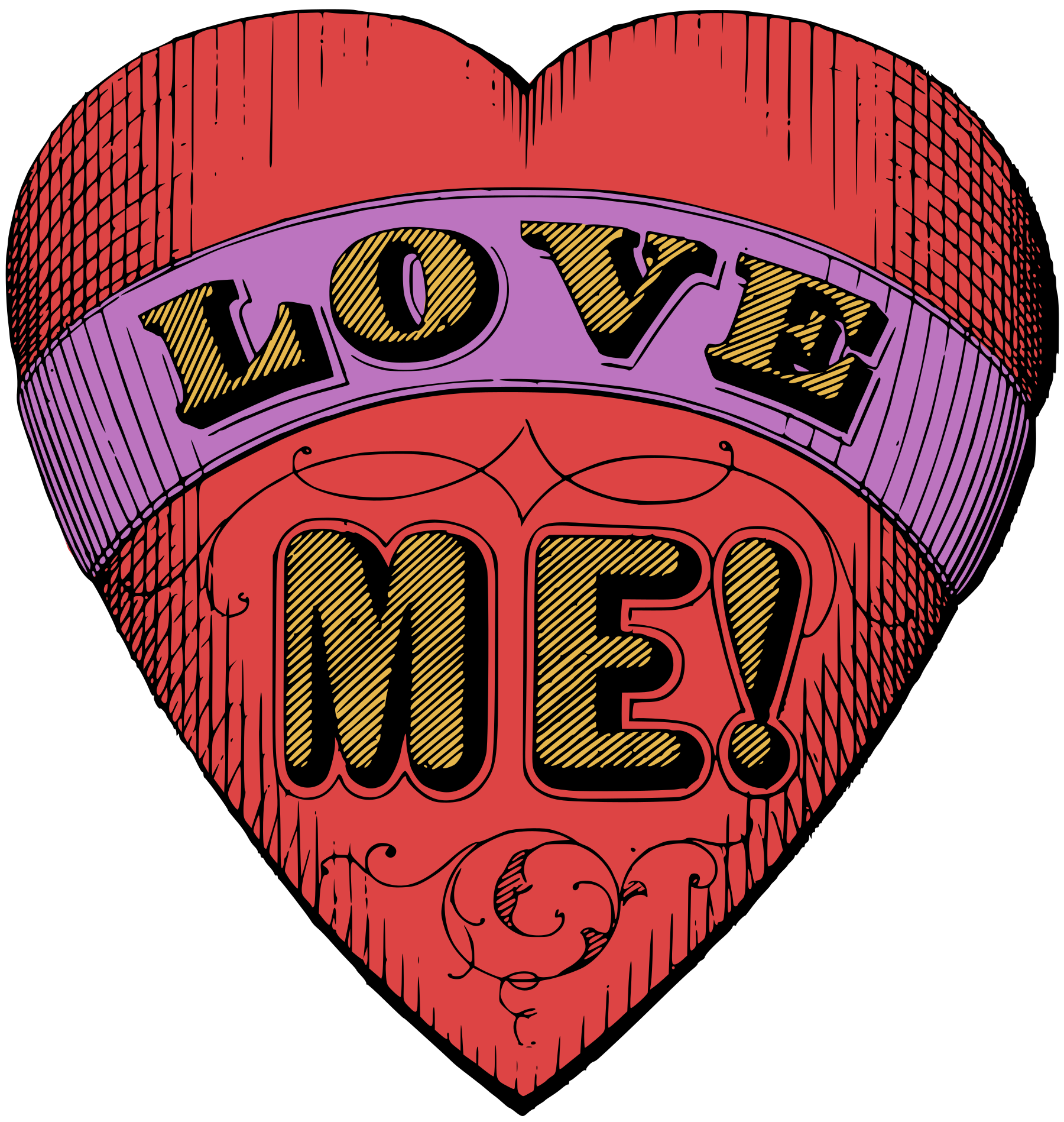 Love Me Heart printable february coloring page