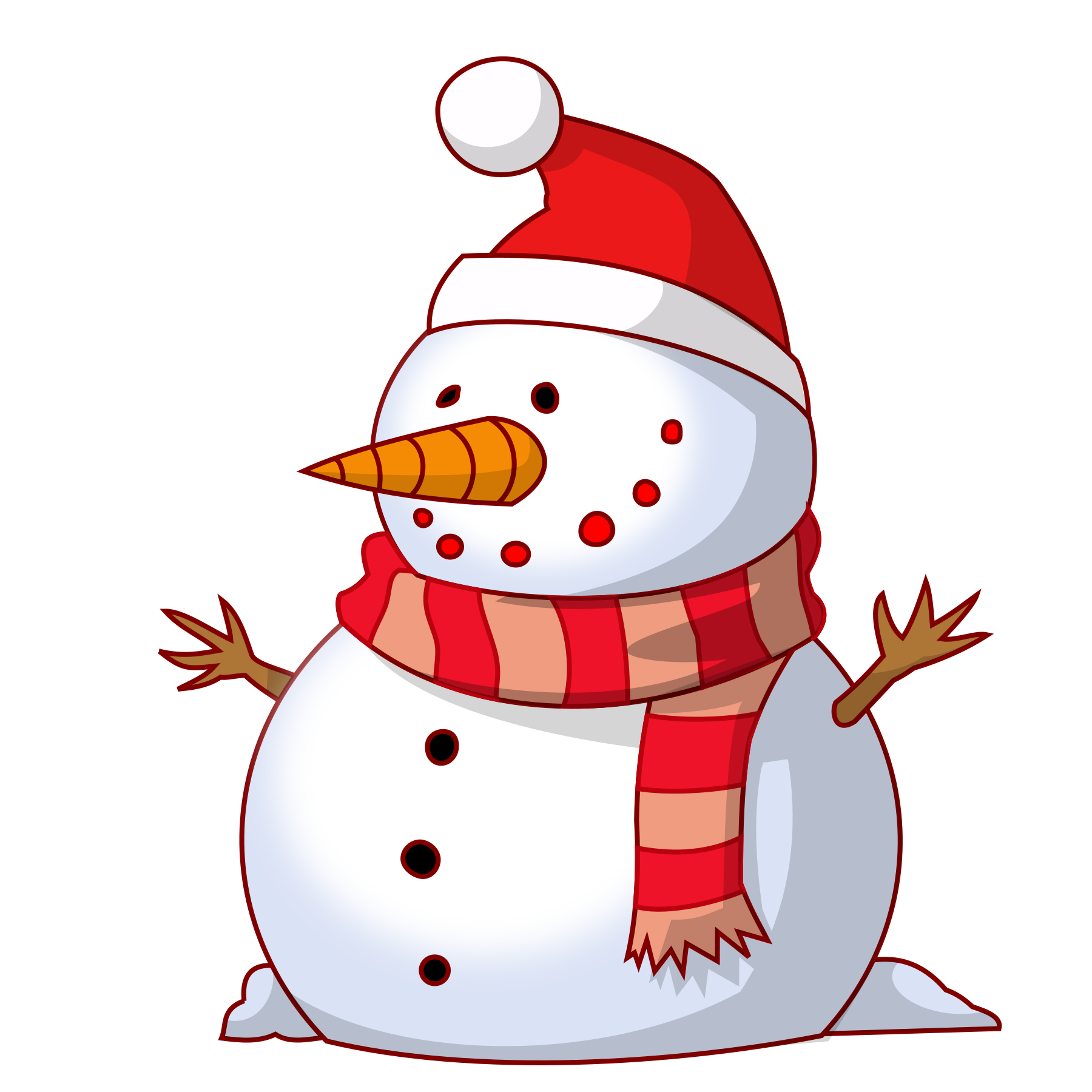 Snowman Drawing printable december coloring page