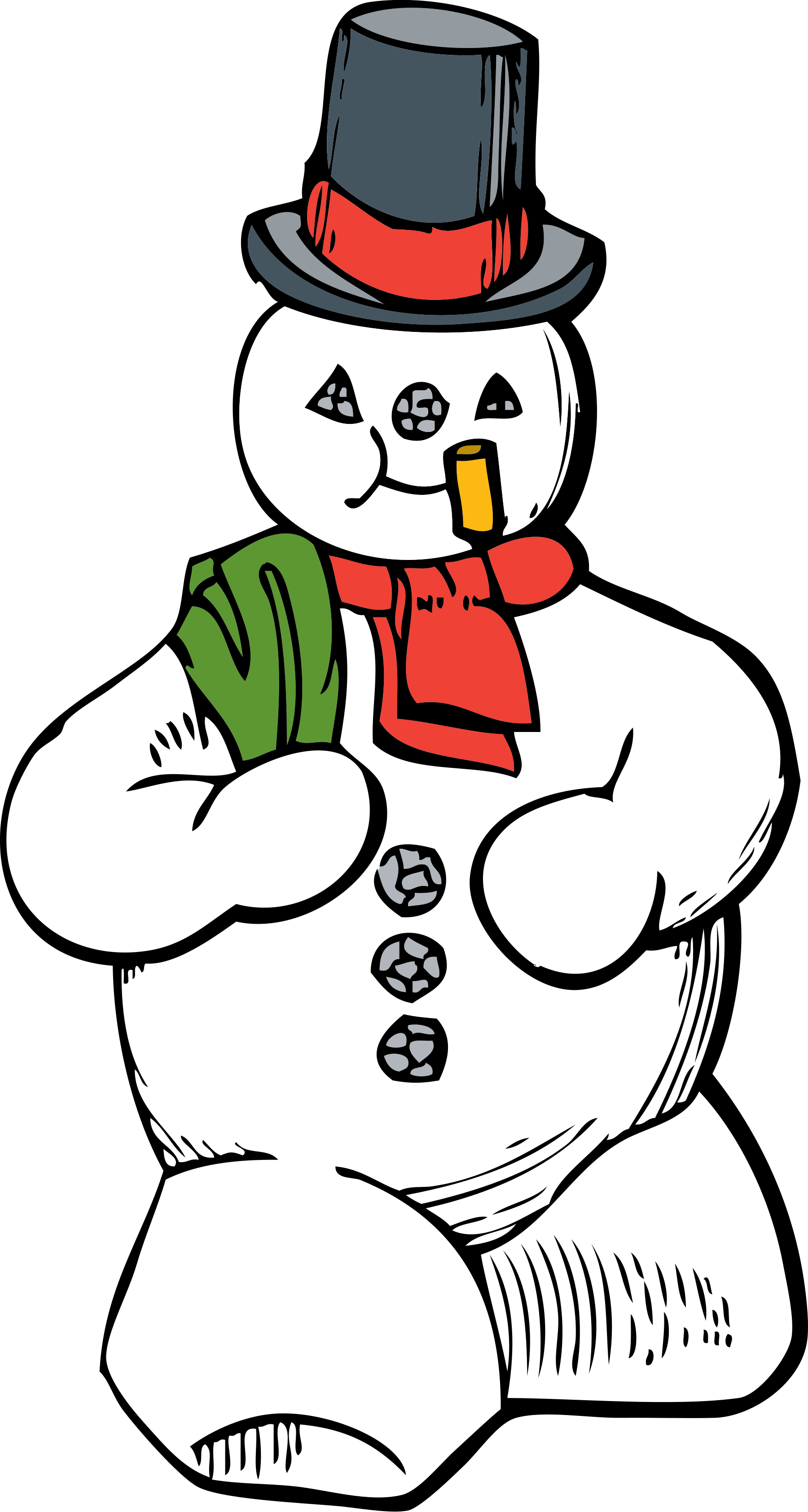 Snowman Graphic Design printable winter coloring page
