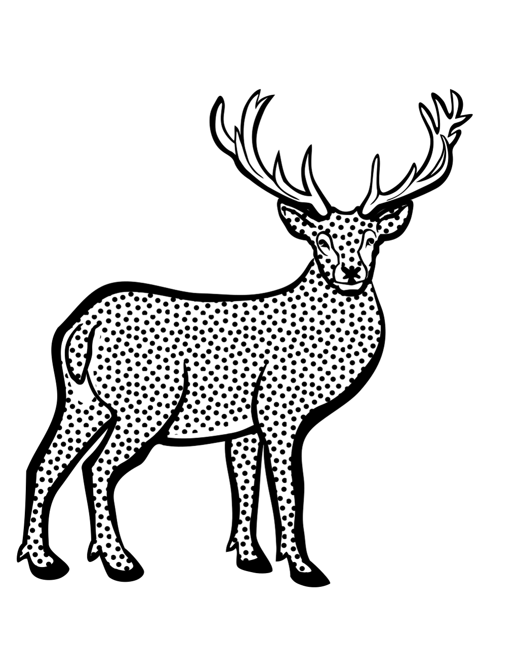 Deer From Coloring Book printable animals coloring page