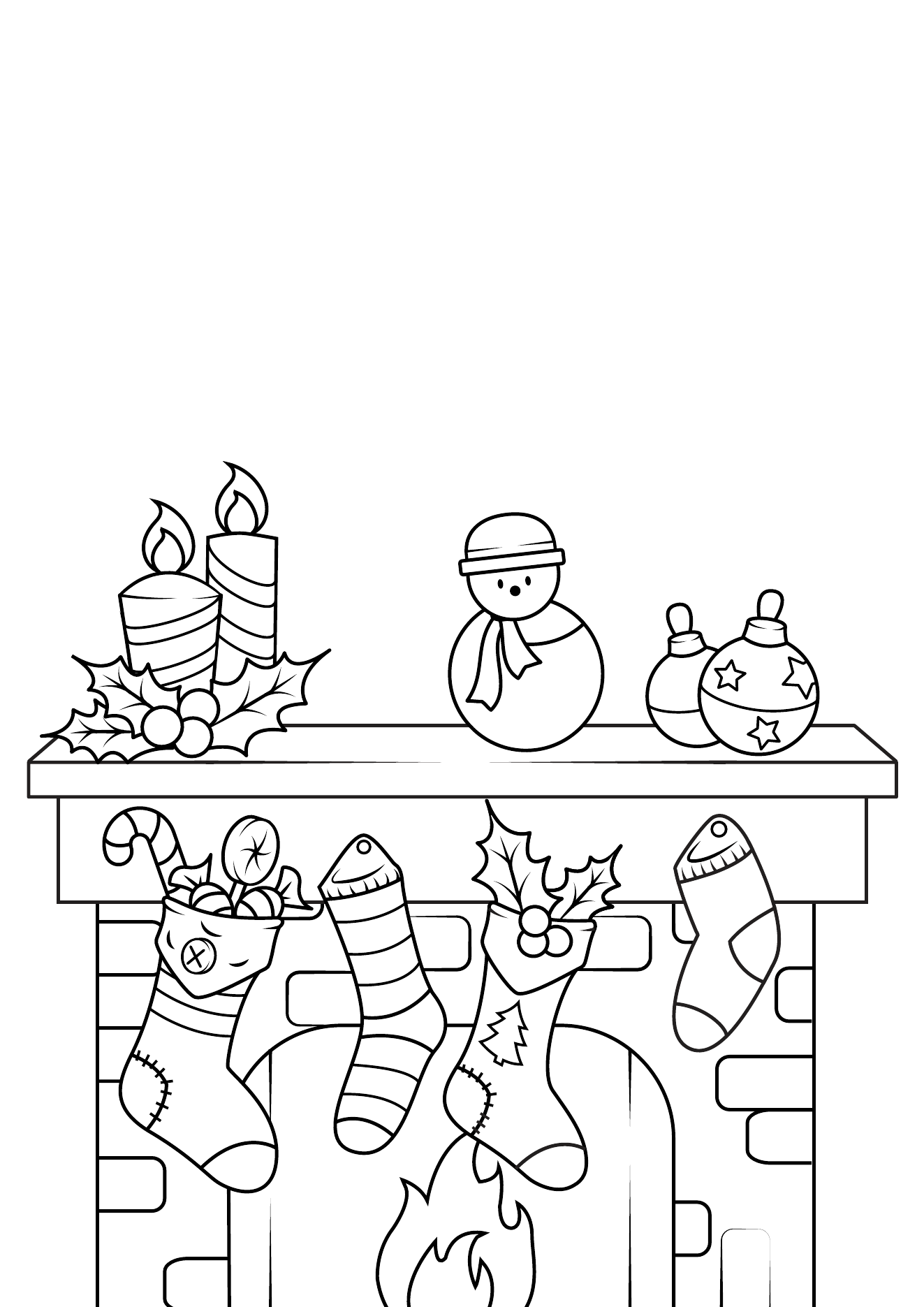 Christmas Coloring Book Page 08 printable christmas coloring page