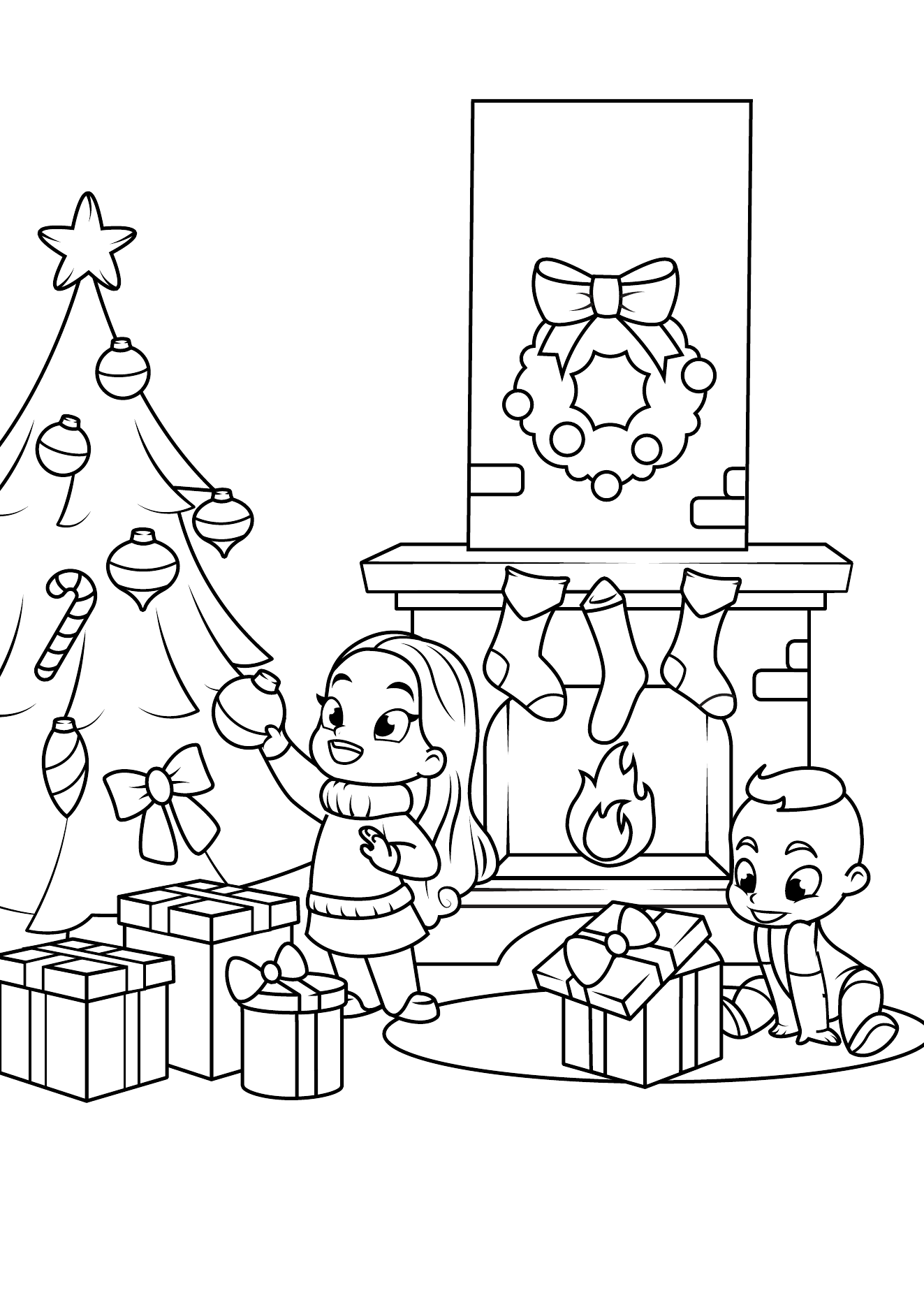 Christmas Coloring Book Page 12 printable christmas coloring page