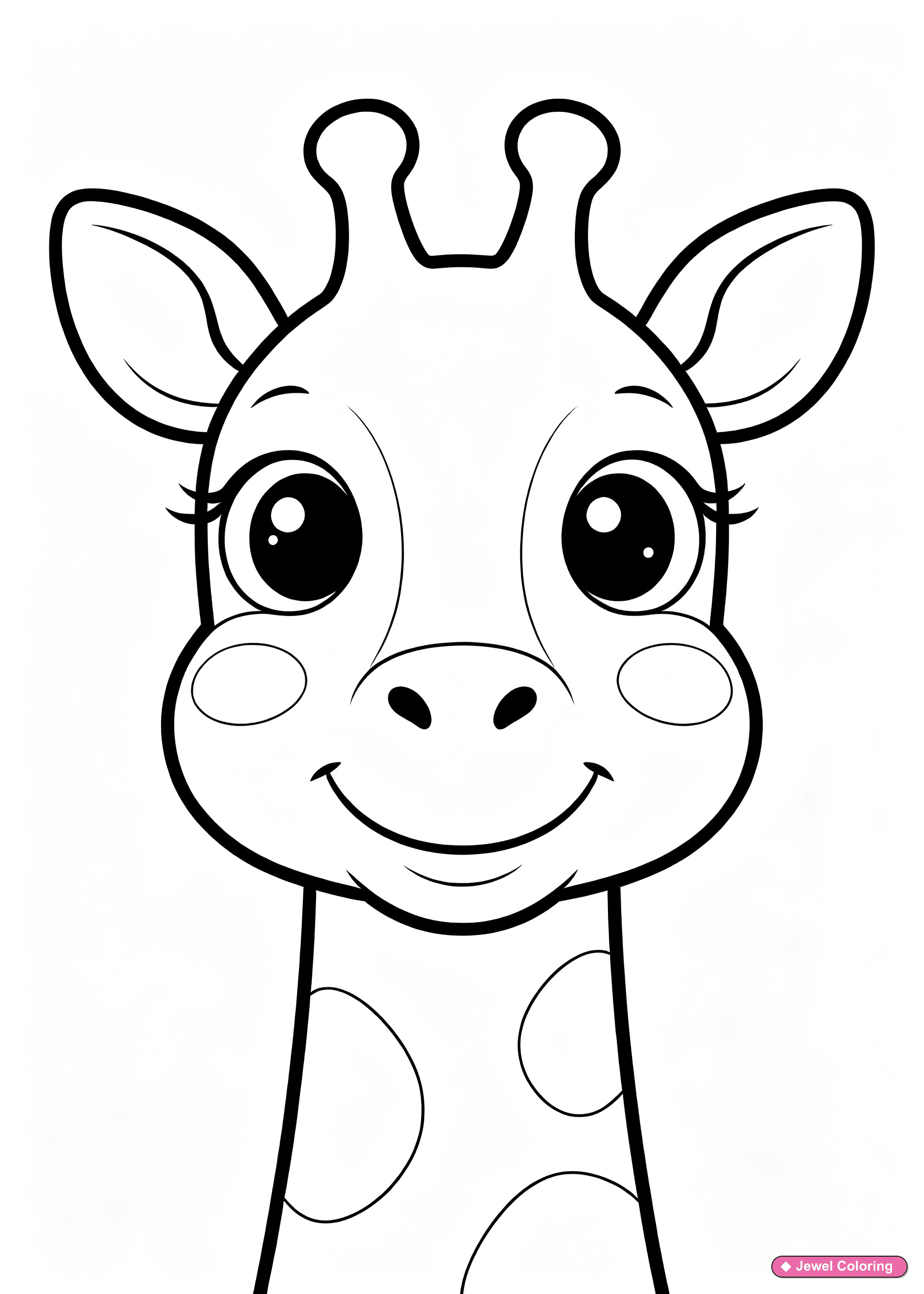 Giraffe Face Coloring Page printable giraffes coloring page