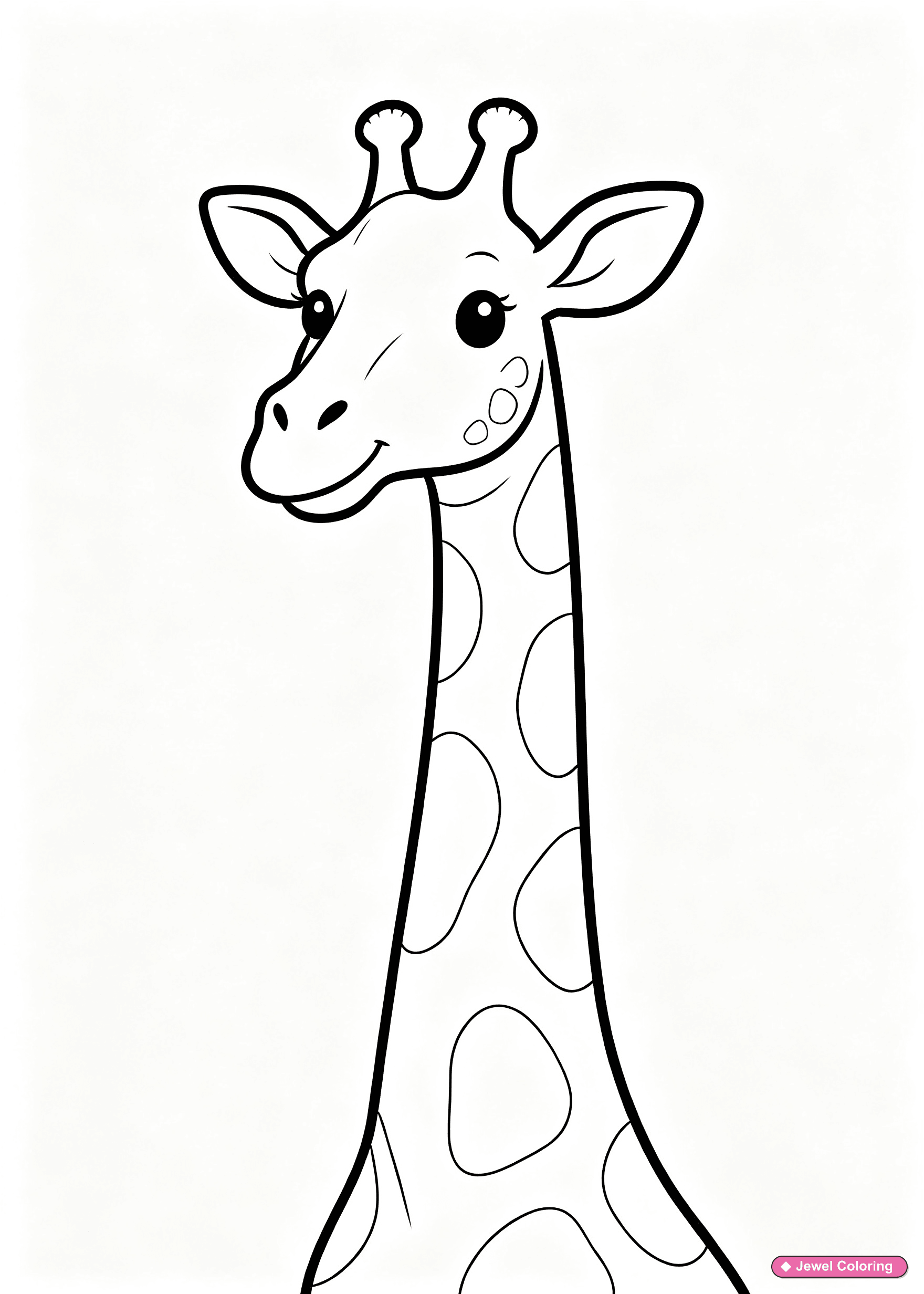 Giraffe Head And Neck Coloring Page printable giraffes coloring page