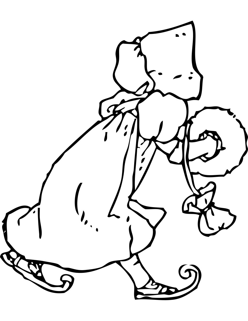 Vector Of Skating Girl Outline printable girls coloring page