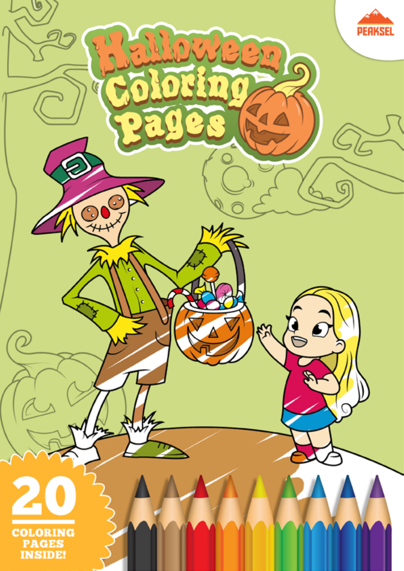 Halloween Coloring Book Page 01 printable halloween coloring page