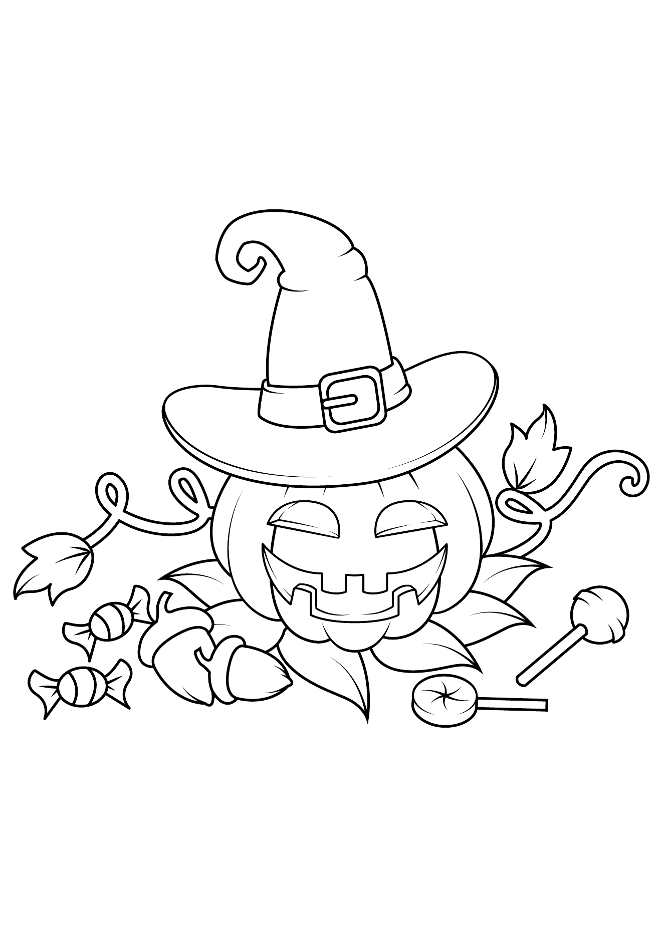 Halloween Coloring Book Page 05 printable halloween coloring page