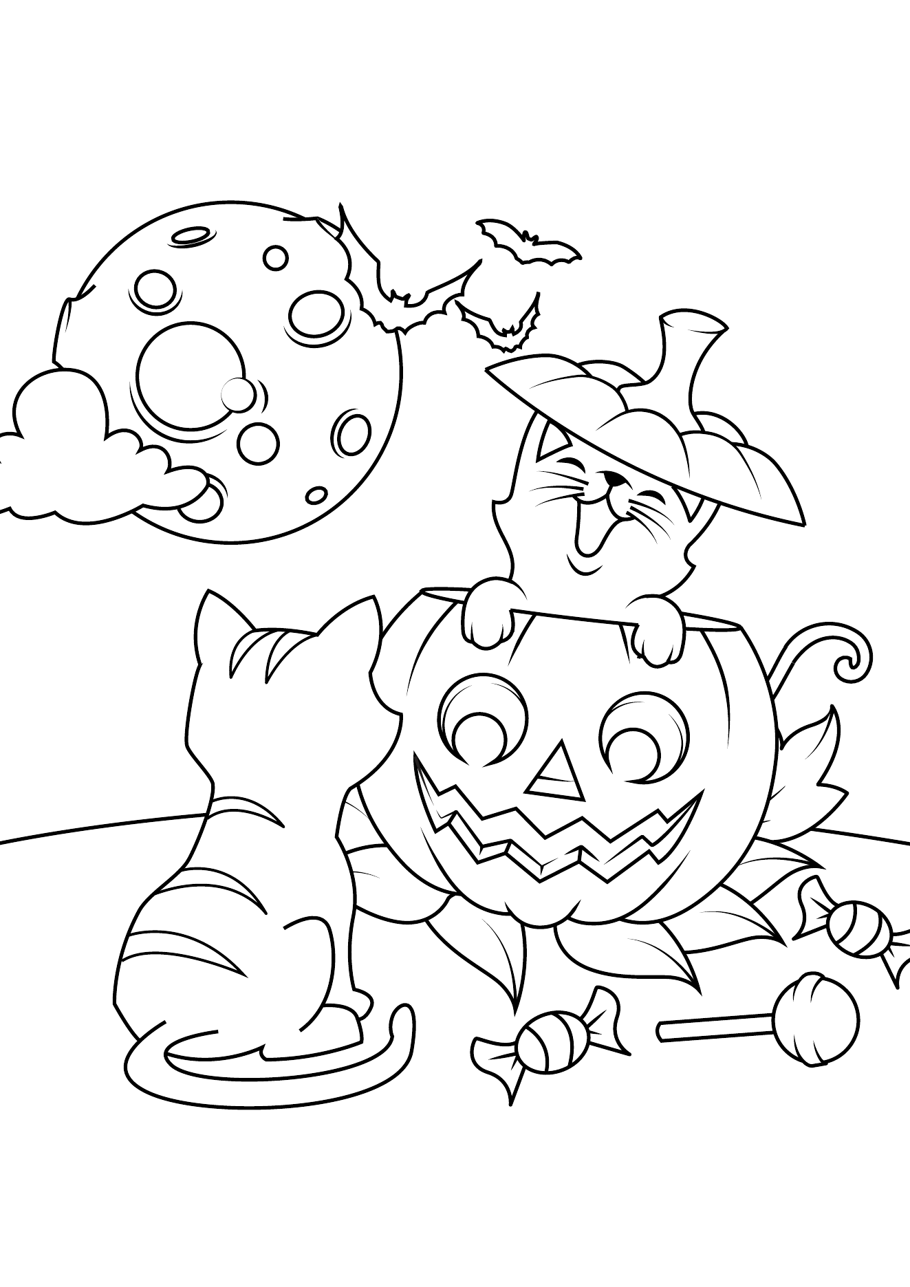Halloween Coloring Book Page 07 printable halloween coloring page