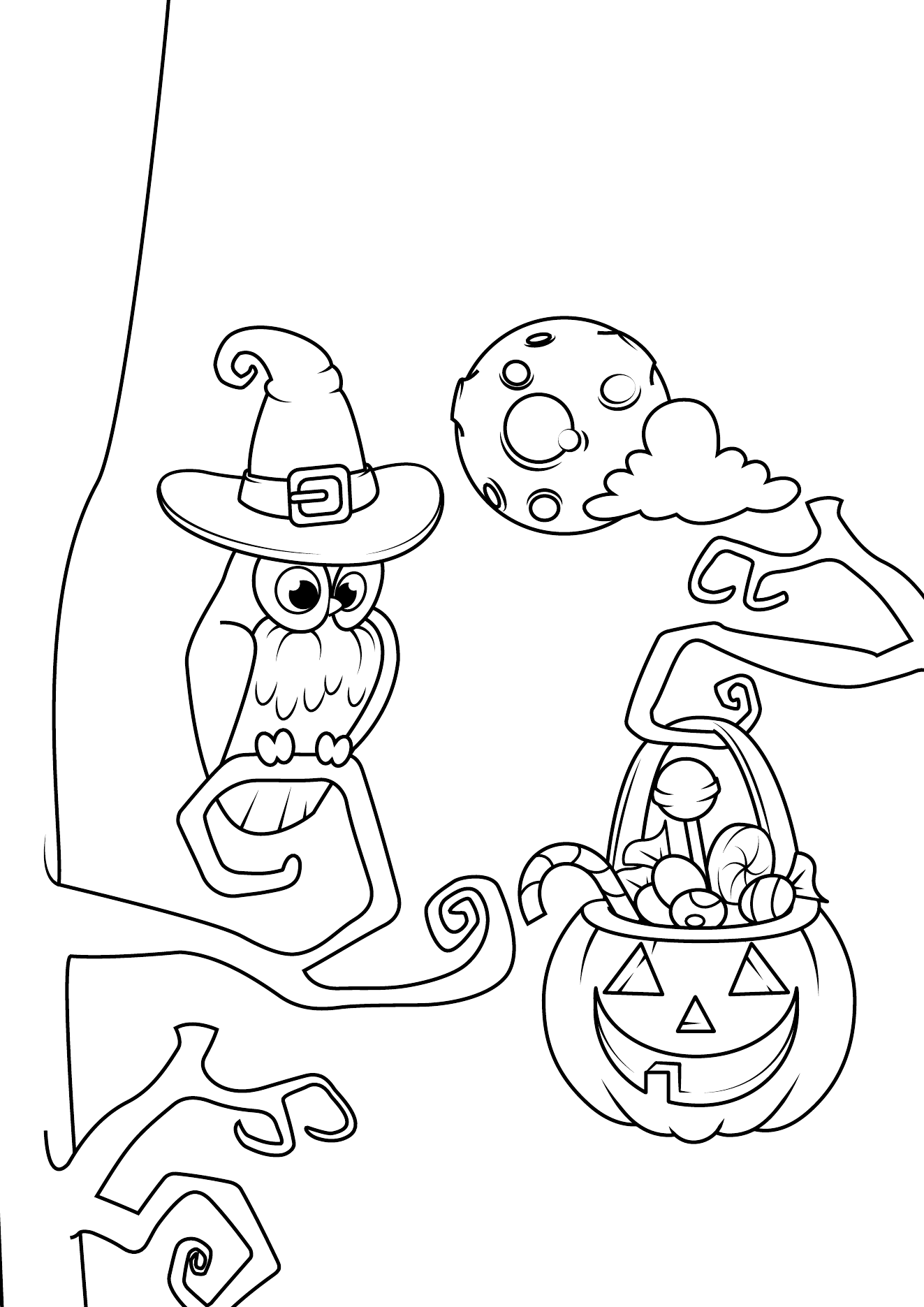 Halloween Coloring Book Page 08 printable halloween coloring page