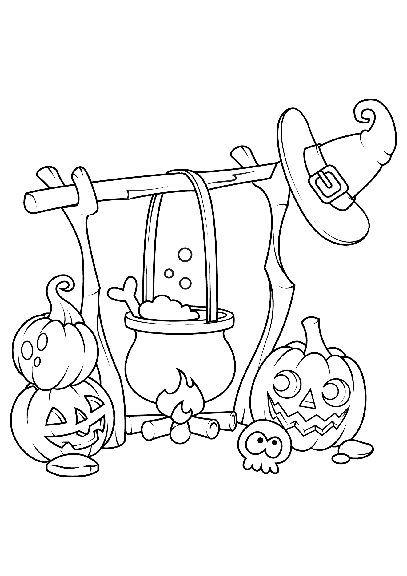 Halloween Coloring Book Page 14 printable halloween coloring page