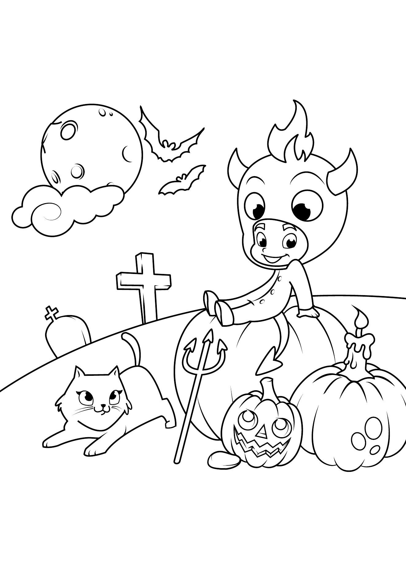 Halloween Coloring Book Page 16 printable halloween coloring page