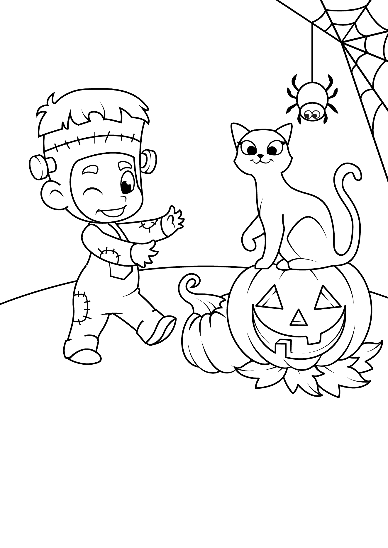Halloween Coloring Book Page 19 printable halloween coloring page