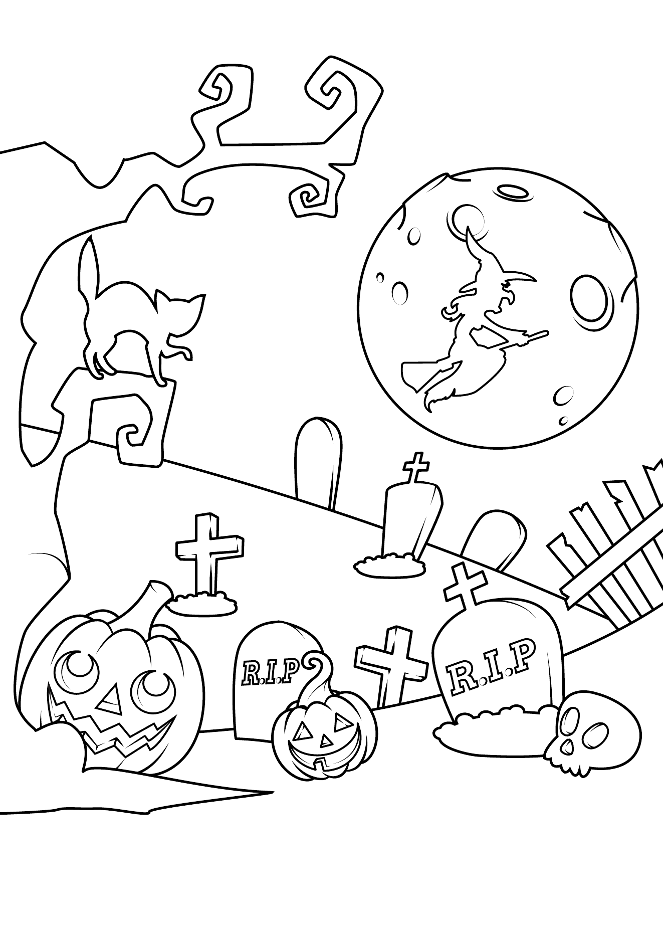 Halloween Coloring Book Page 22 printable halloween coloring page
