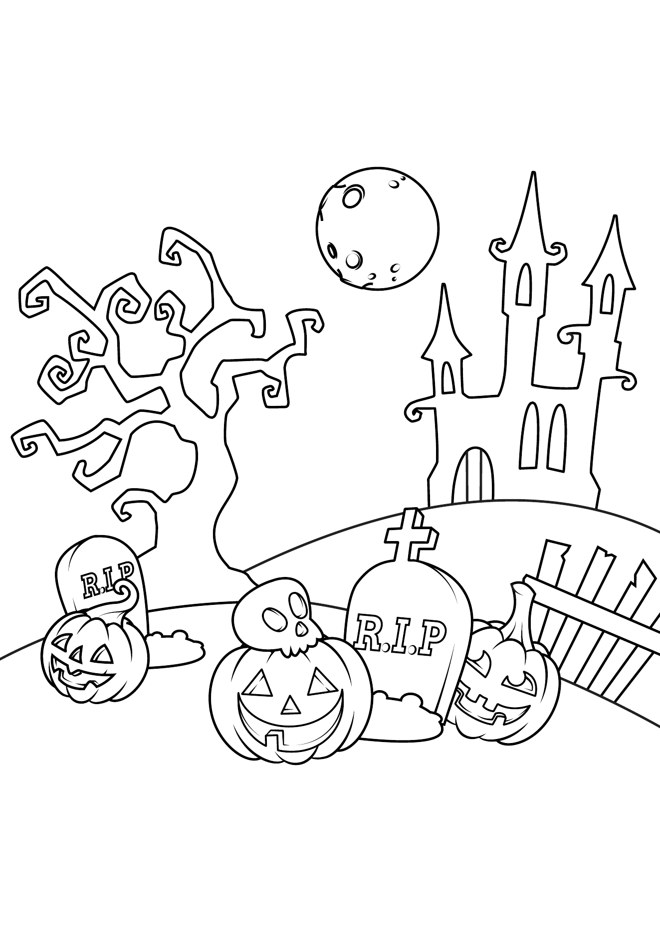 Halloween Coloring Book Page 23 printable halloween coloring page