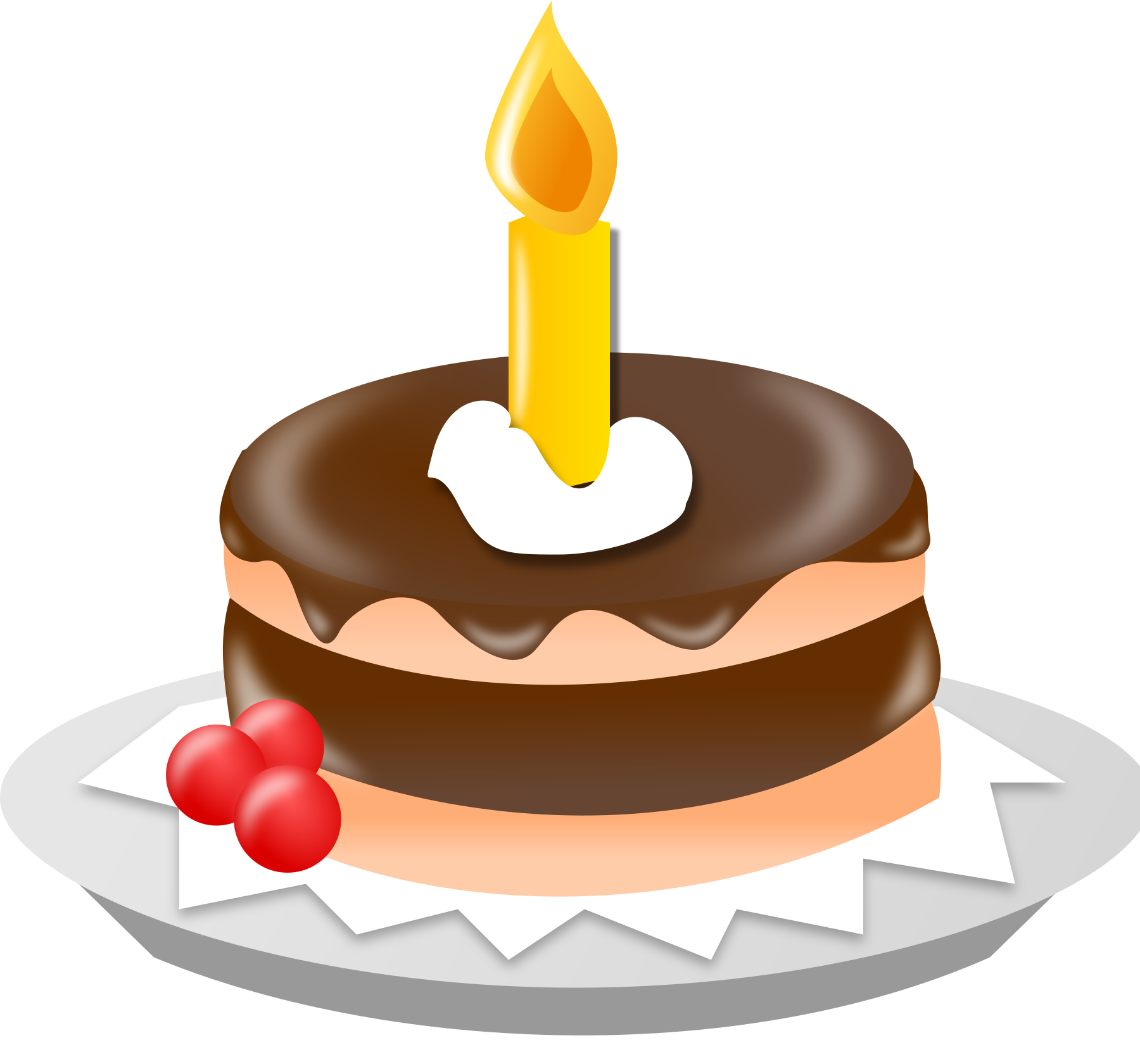 Birthday Cake With Candle printable birthday coloring page