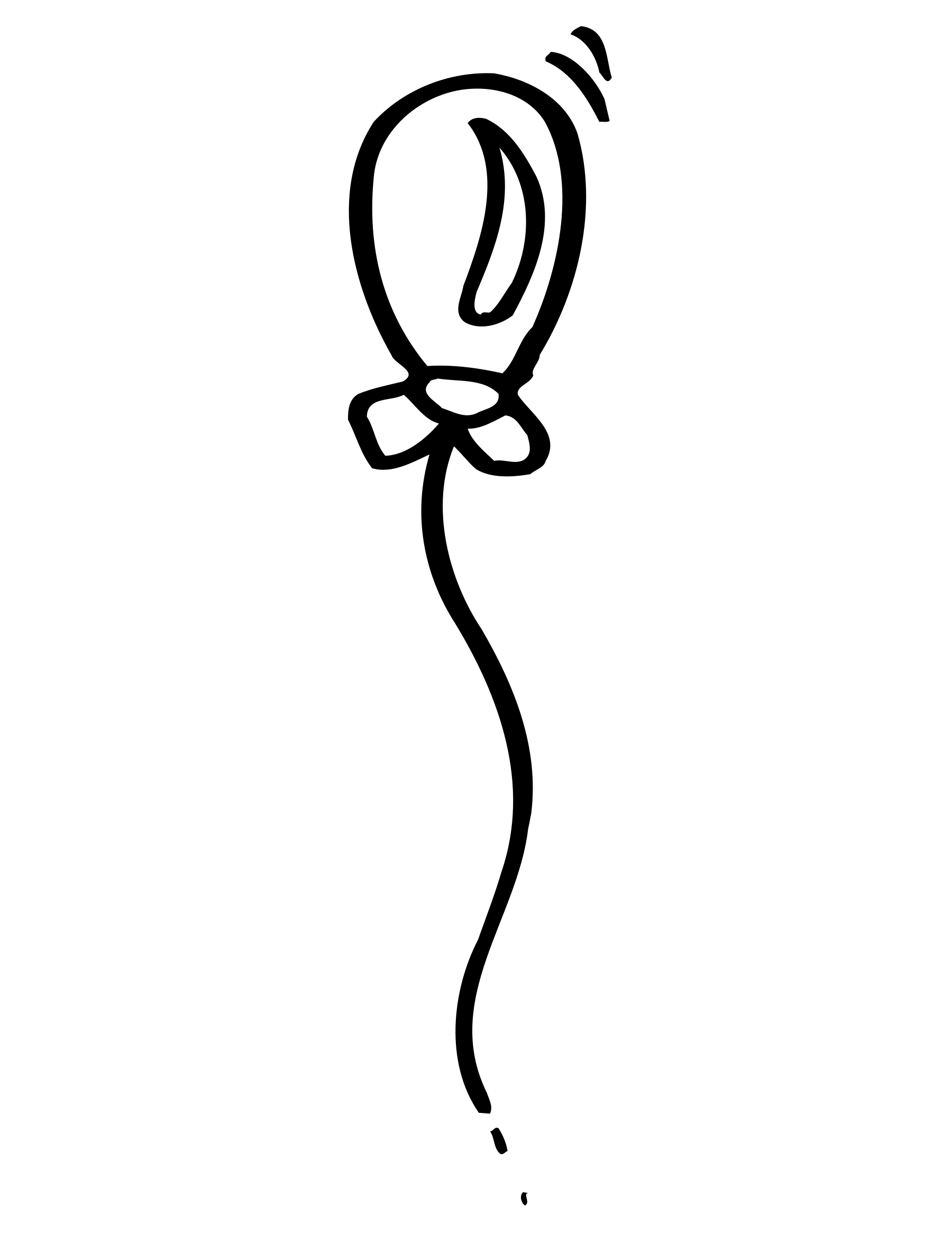 Sketch Of Balloon printable birthday coloring page