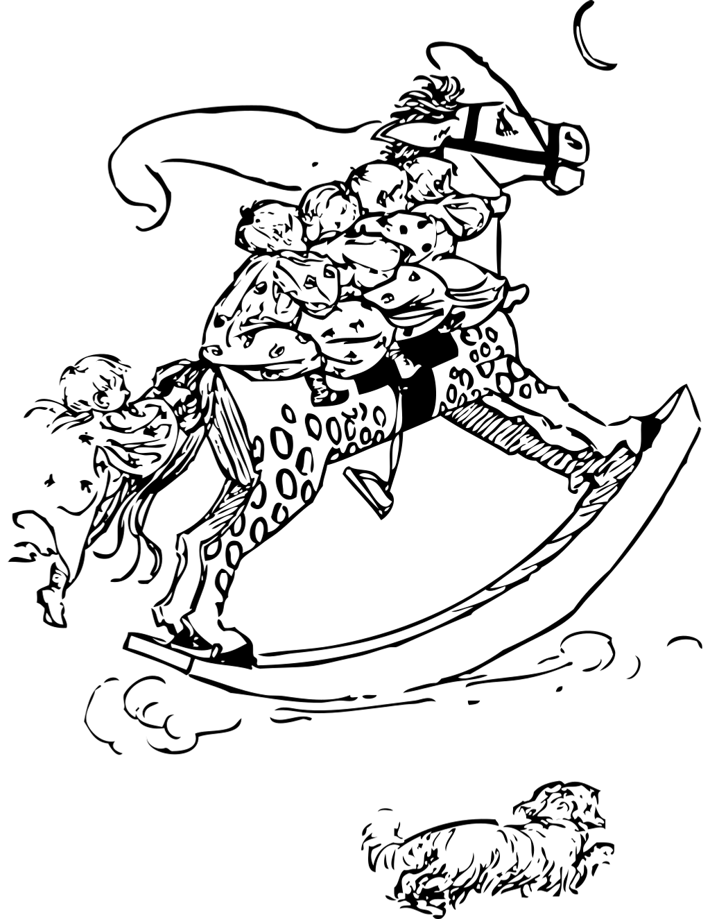 Horse Outline printable horses coloring page