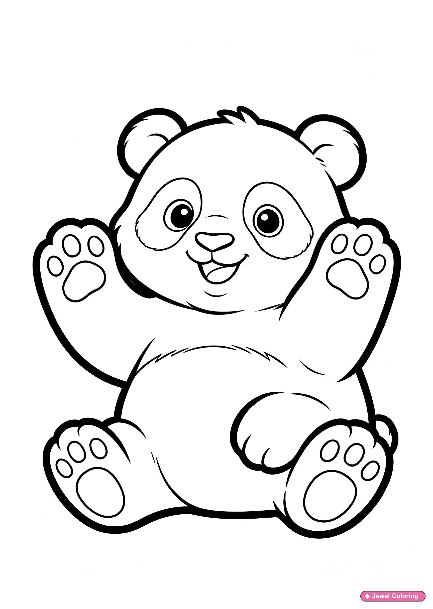 Panda Rolling Coloring Page printable pandas coloring page