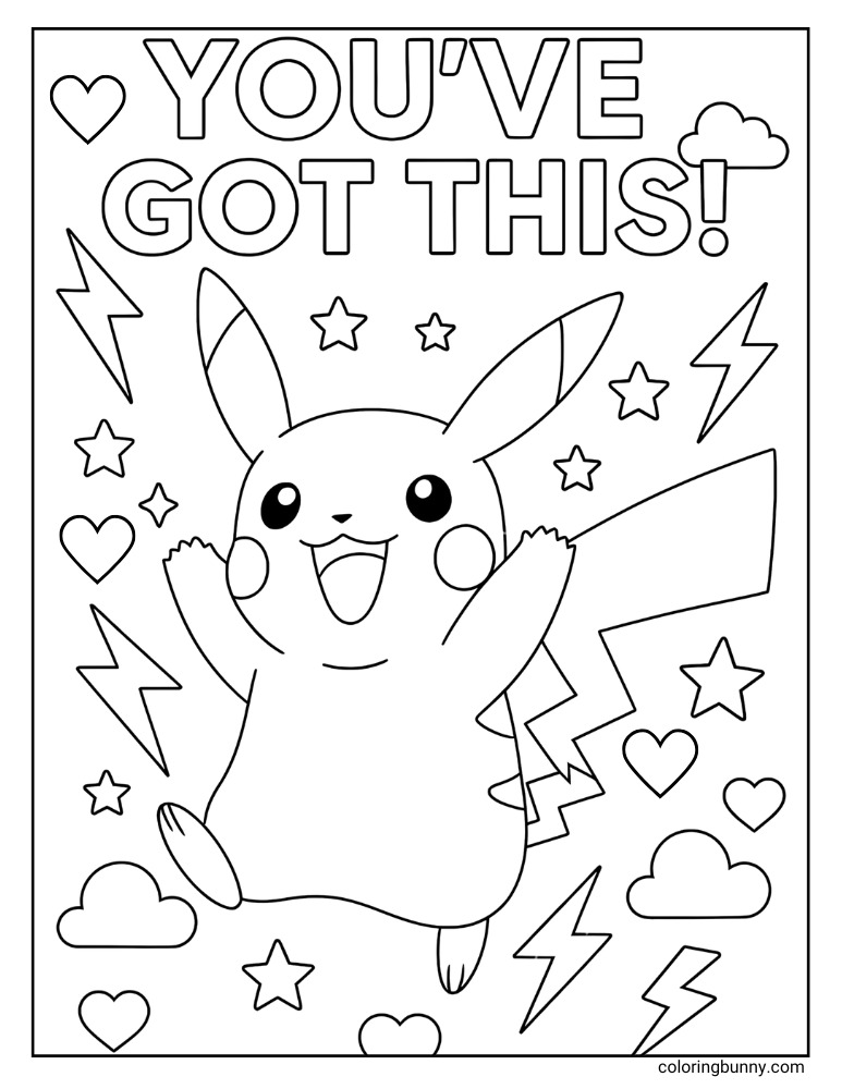 Pikachu youve got this printable Pokemon coloring page