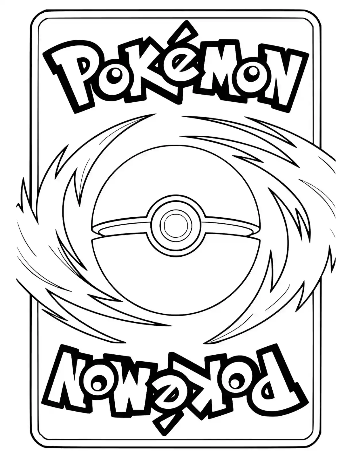 Pokemon Card Back Coloring Page printable Pokemon coloring page