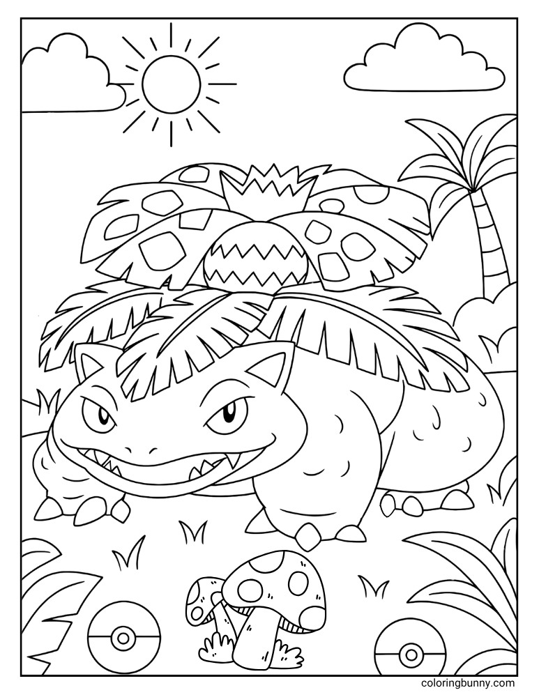 Venusaur Pokemon printable Pokemon coloring page